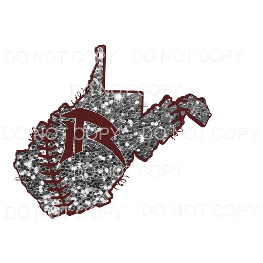 Custom West Virginia Baseball-Softball Sublimation transfer 