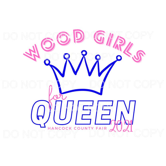 custom wood girls for queen Sublimation transfers - Heat 