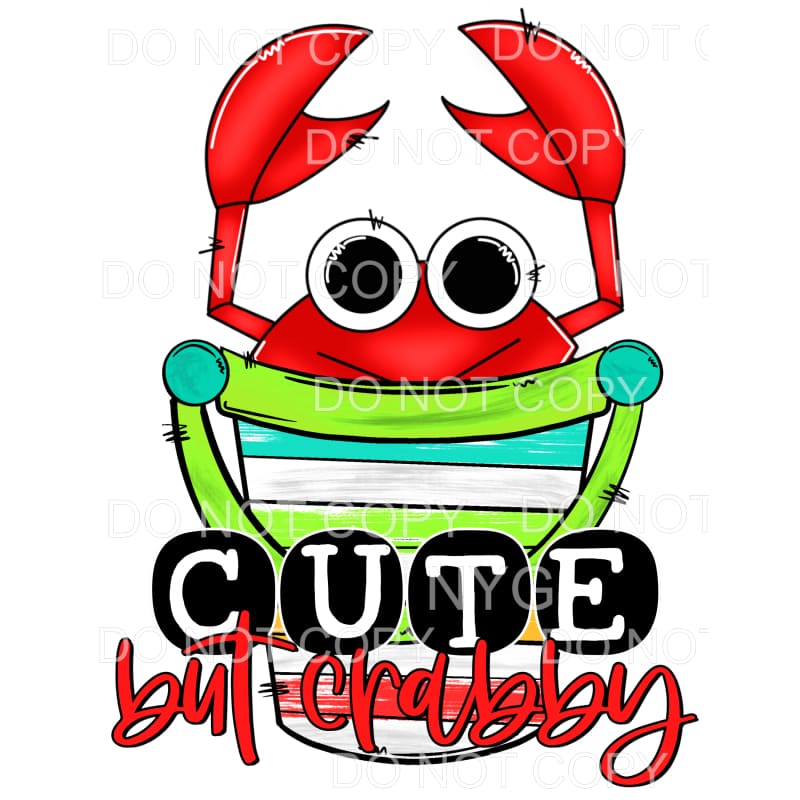 Cute But Crabby Red Crab Sublimation transfers - Heat 