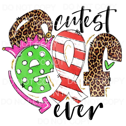 Cutest Elf Ever Leopard Sublimation transfers - Heat 