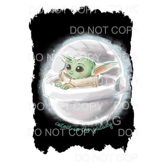 Cutest In The Galaxy Yoda The Mandalorian Sublimation 