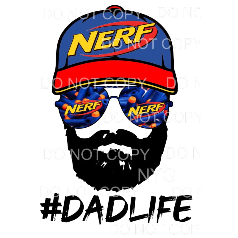 Dad Life Nerf Hat Aviators #1 Sublimation transfers - Heat 