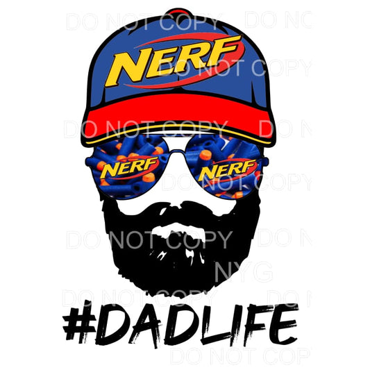 Dad Life Nerf Hat Aviators #1 Sublimation transfers - Heat 