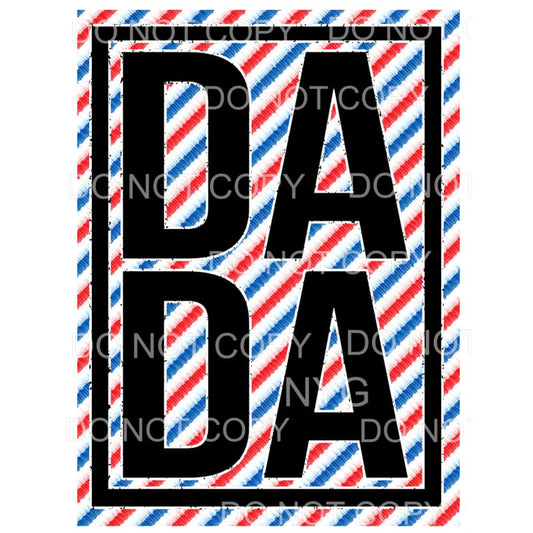 Dada Patriotic Black Frame #2 Sublimation transfers - Heat 