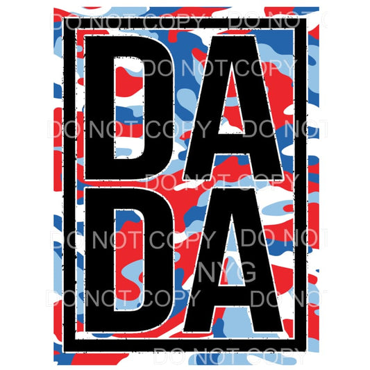 Dada Patriotic Black Frame #4 Sublimation transfers - Heat 