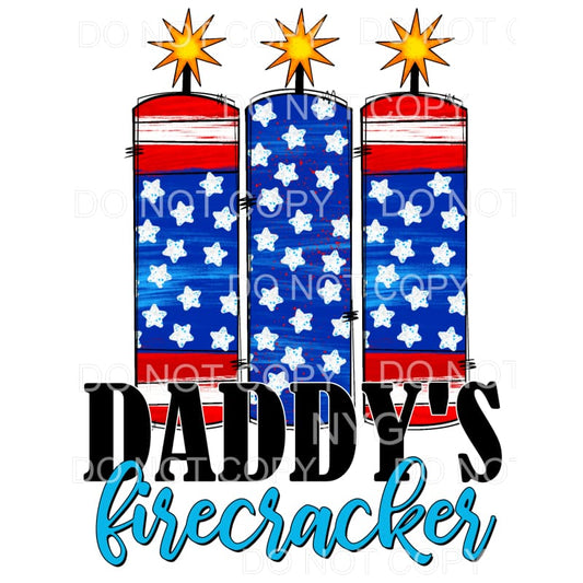 Daddys Firecracker Stars Stripes 4th of July USA America 