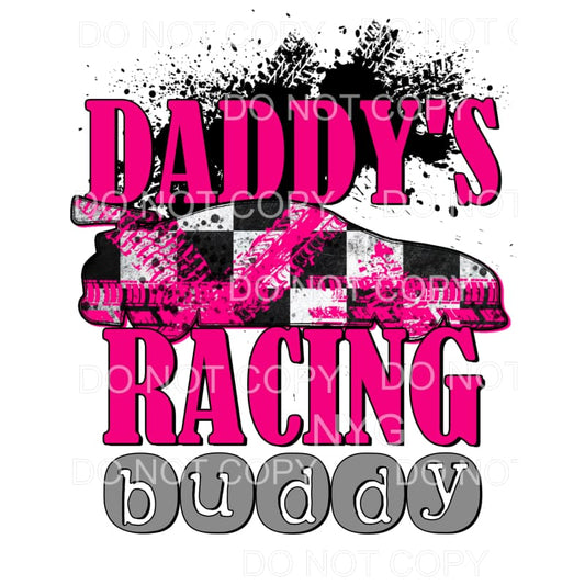 Daddy’s Racing Buddy Pink Tire Tracks Checked Car 