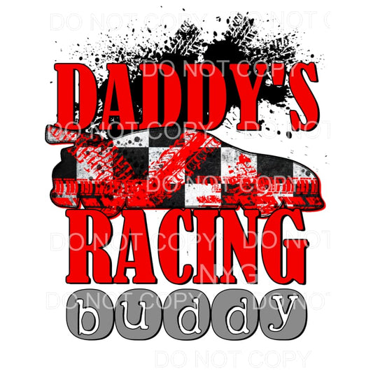 Daddy’s Racing Buddy Red Tire Tracks Checked Car Sublimation