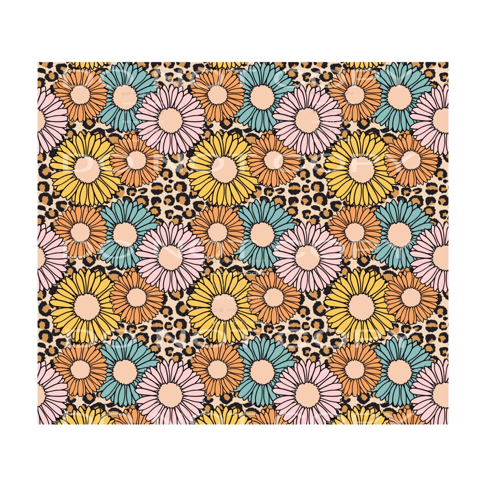 daisies leopard #6465 Sublimation transfers - Heat Transfer
