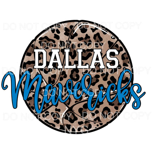 Dallas Mavericks Leopard Basketball Sublimation transfers - 