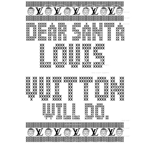 Dear Santa LV # 2287 Sublimation transfers - Heat Transfer