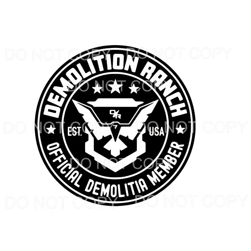 Demolition Ranch Sublimation transfers - Heat Transfer