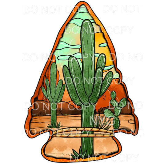 Desert Cactus Arrowhead #1994 Sublimation transfers - Heat 
