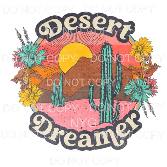 Desert Dreamer Circle Floral Sublimation transfers - Heat 