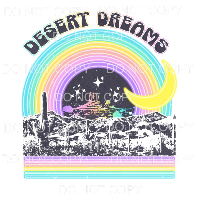 Desert Dreams Neon Pastels Sublimation transfers - Heat 