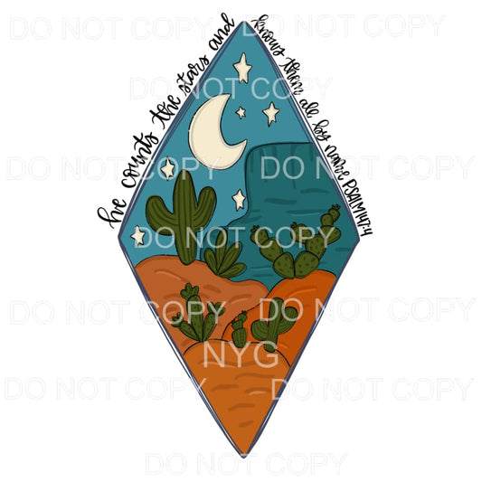 Desert Night Scene With Bible Verse Diamond Sublimation 