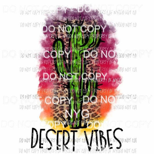 Desert Vibes leopard watercolor Sublimation transfers Heat Transfer
