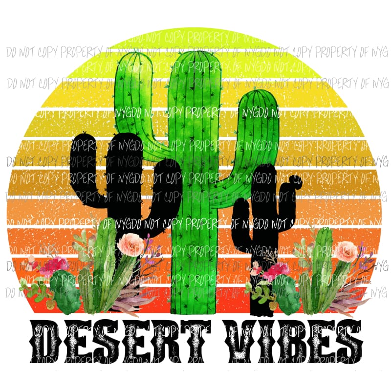Desert Vibes Sunset Sublimation transfers Heat Transfer