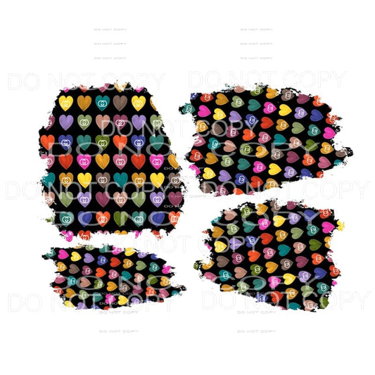designer heart patches # 5880 Sublimation transfers - Heat 
