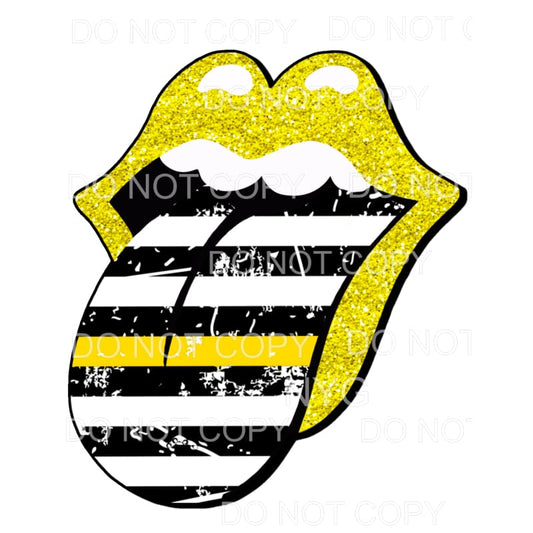 Dispatcher 911 Thin Yellow Line Rolling Stones Lips #1 