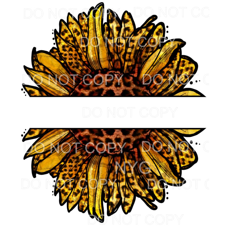 Divided Yellow Leopard Sunflower #2092 Sublimation transfers