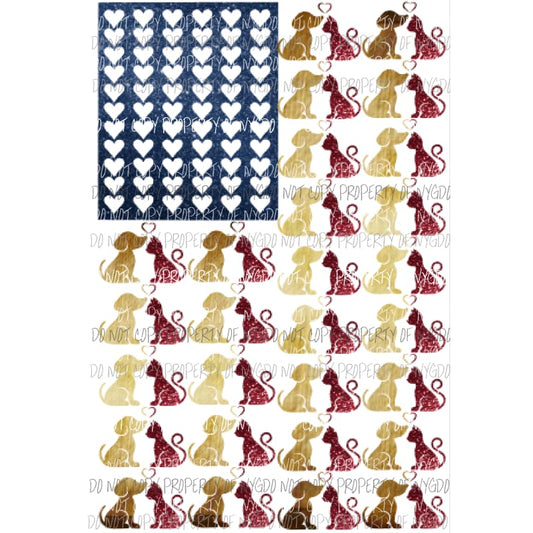 Dog and cat Flag sublimation transfer Heat Transfer