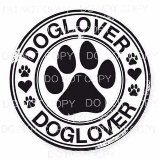 Doglover Pawprint Circle #1763 Sublimation transfers - Heat 