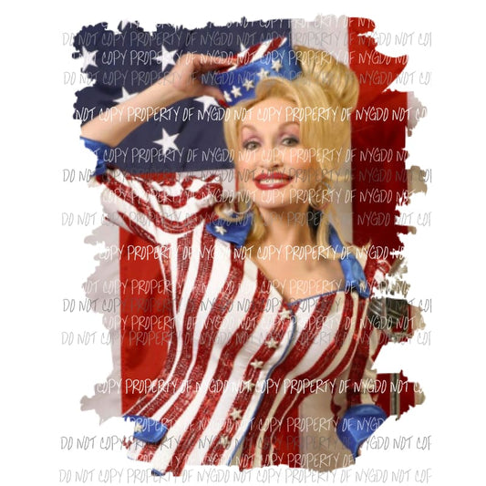 Dolly # 3 Sublimation transfers usa 4th of july america Heat Transfer