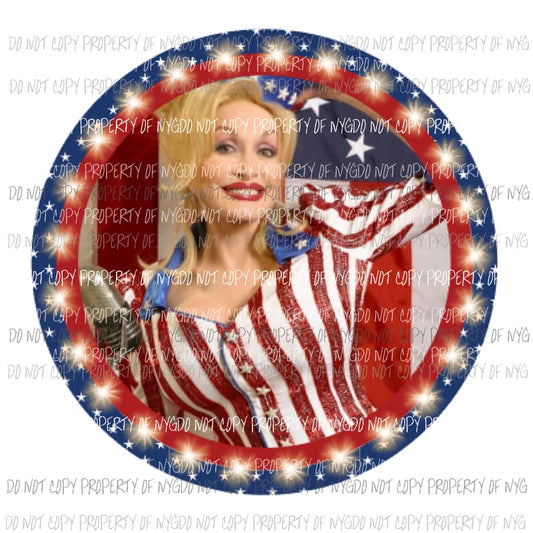 Dolly # 6 Sublimation transfers usa 4th of july america Heat Transfer