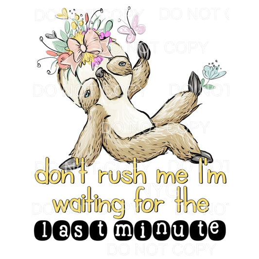 Don’t Rush Me I’m Waiting For The Last Minute Sloth Flowers 