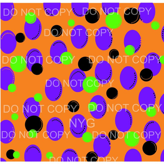 Dots Orange Purple Black Green Sheet #243 Sublimation 