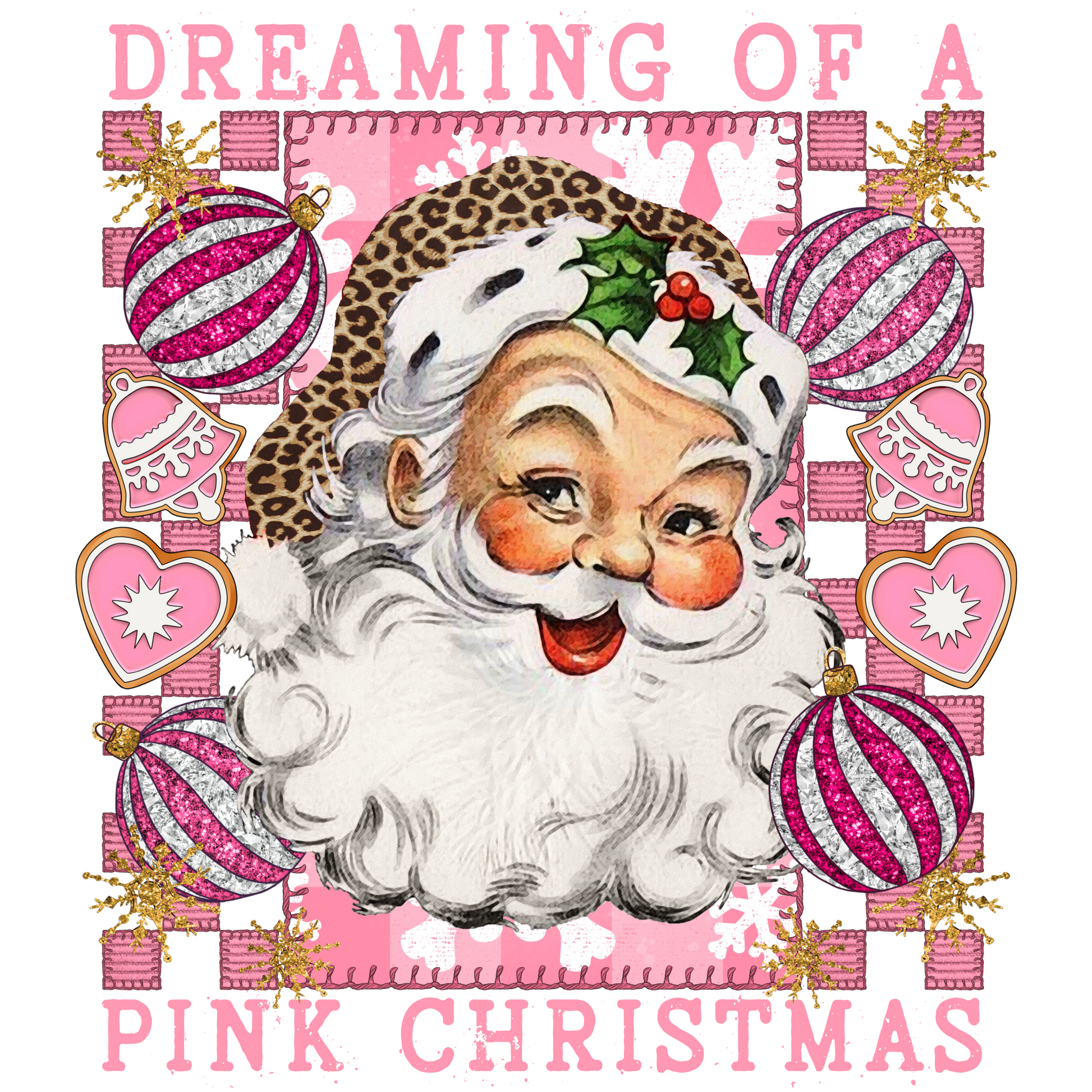 Dreaming Of A Pink Christmas #8320 Sublimation transfers -