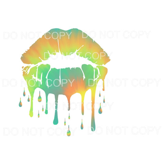 Dripping Lips Tie Dye # 2 Sublimation transfers - Heat 