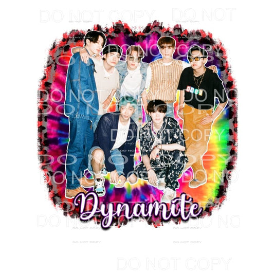 Dynamite BTS Group Sublimation transfers - Heat Transfer