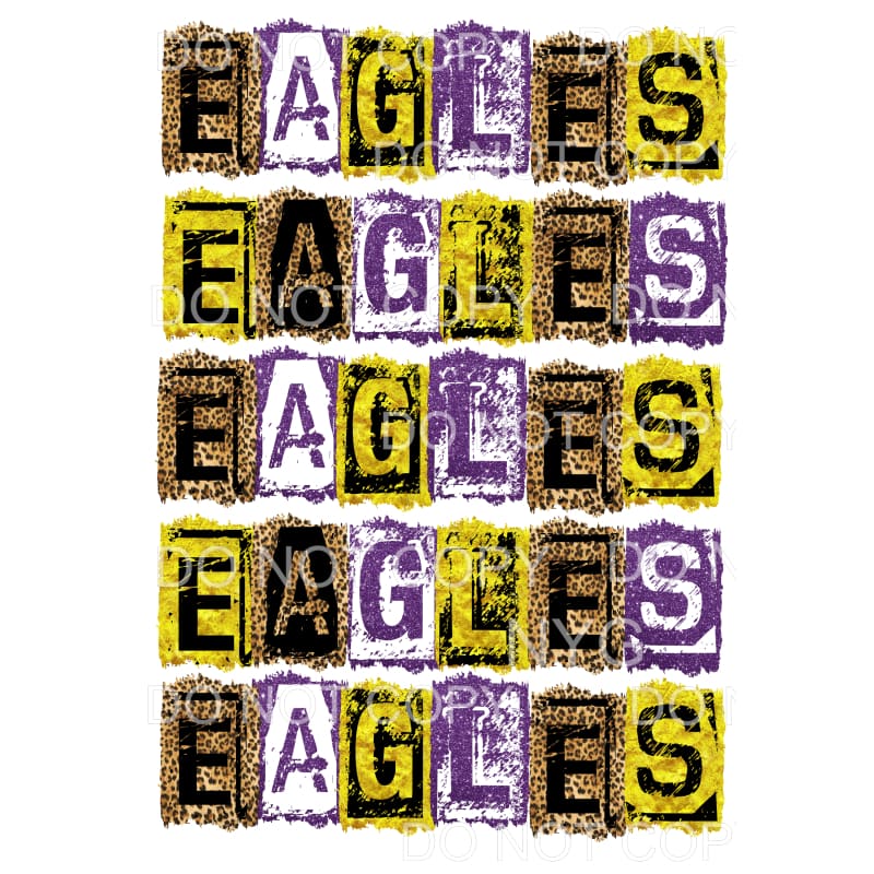 Eagle Block Purple and gold # 946 Sublimation transfers - 