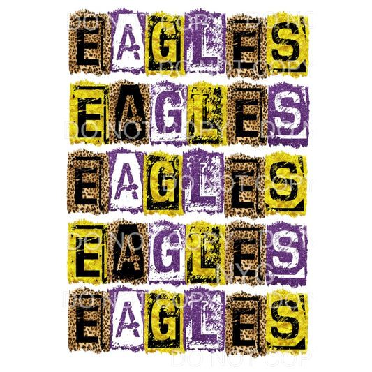 Eagle Block Purple and gold # 946 Sublimation transfers - 