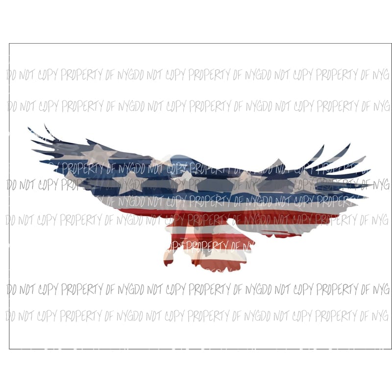 EAGLE red white blue american flag Sublimation transfers Heat Transfer