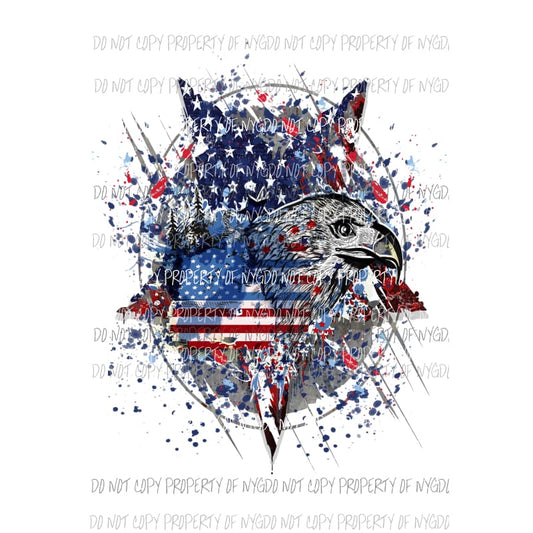 Eagle Star #2 american USA Sublimation transfers Heat Transfer
