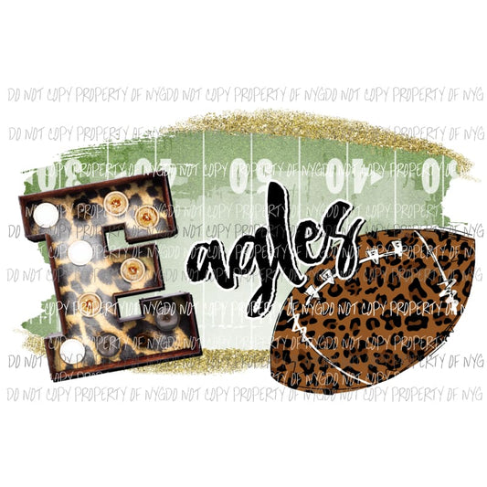 Eagles football field leopard Sublimation transfers Heat Transfer