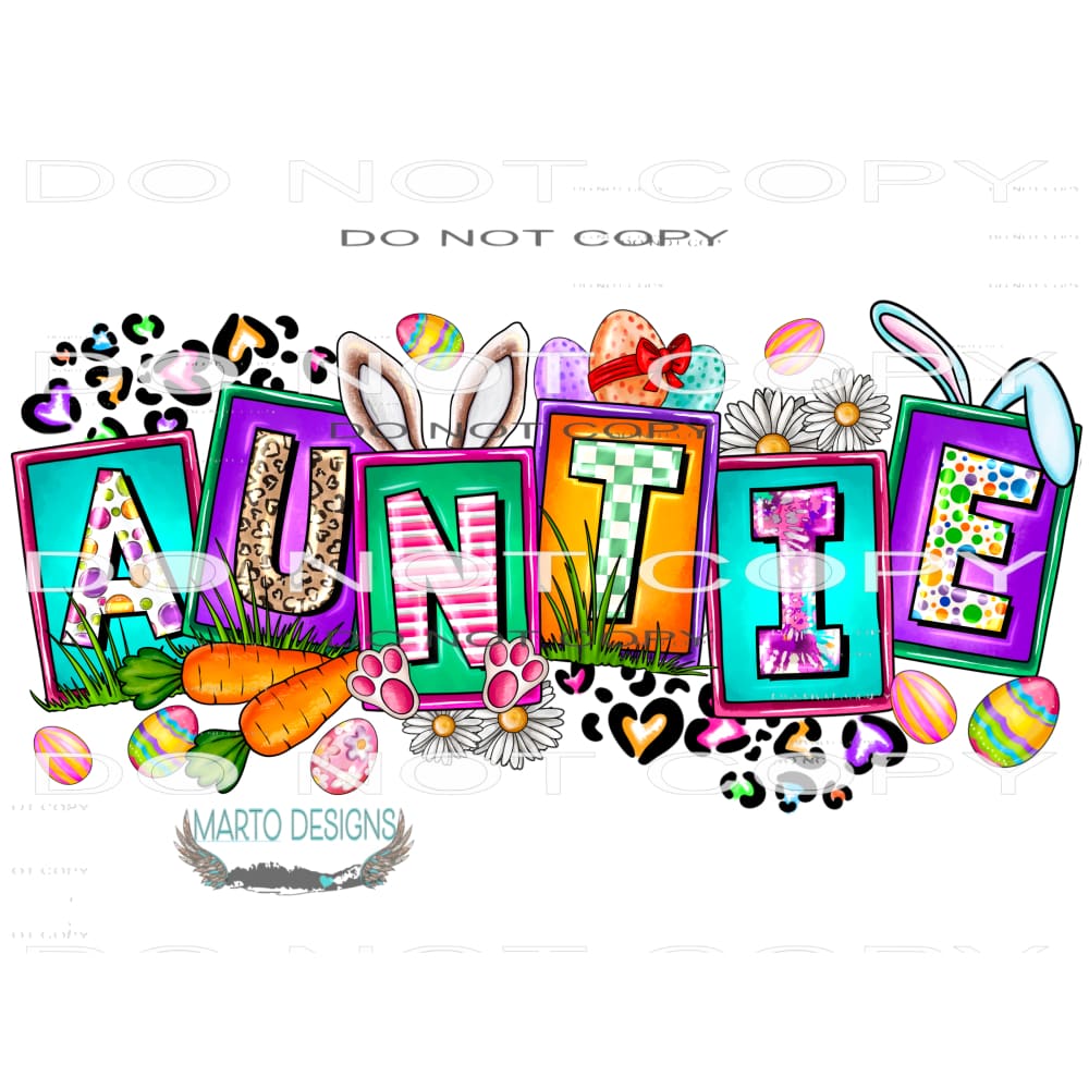 Easter Auntie #9866 Sublimation transfers - Heat Transfer