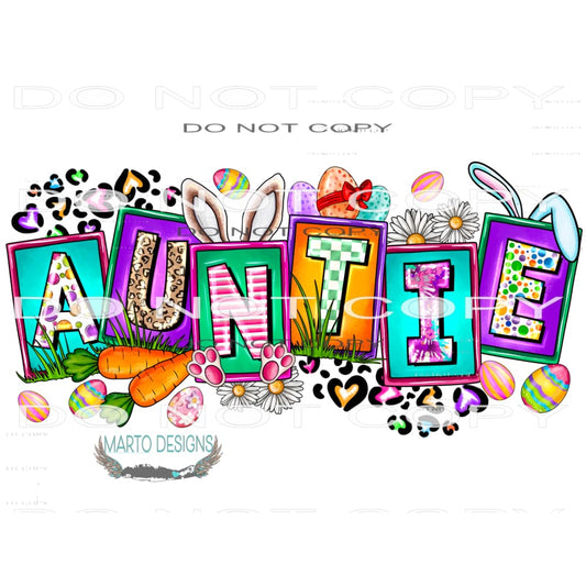 Easter Auntie #9866 Sublimation transfers - Heat Transfer