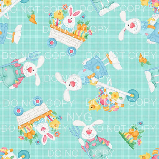 Easter Bunny Spring Sheet Sublimation transfers - 13 x 9 