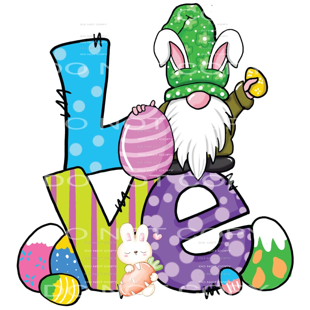 easter gnome #4447 Sublimation transfers - Heat Transfer