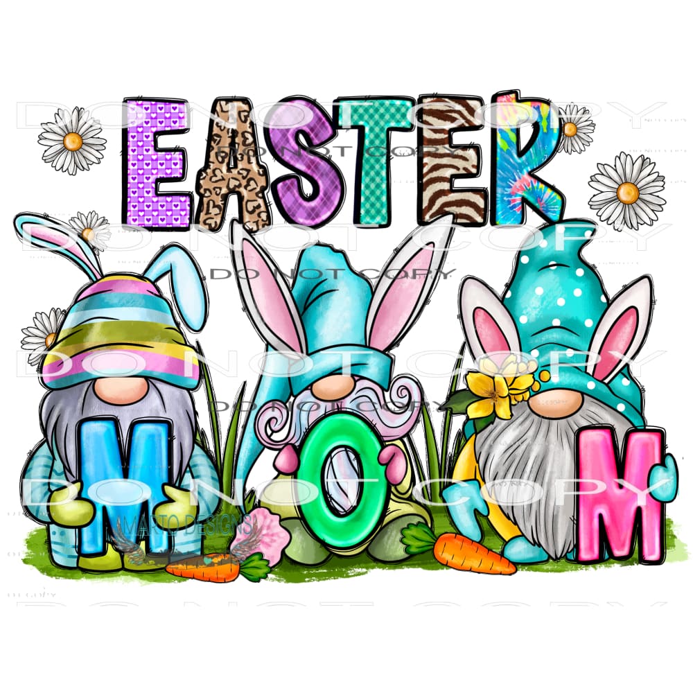 Easter Mom Gnome #9865 Sublimation transfers - Heat Transfer
