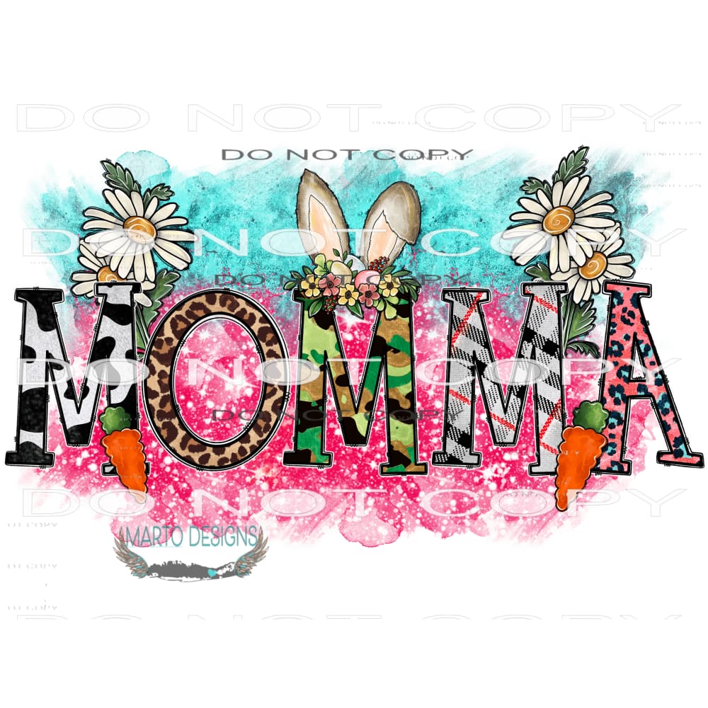Easter Momma #9864 Sublimation transfers - Heat Transfer