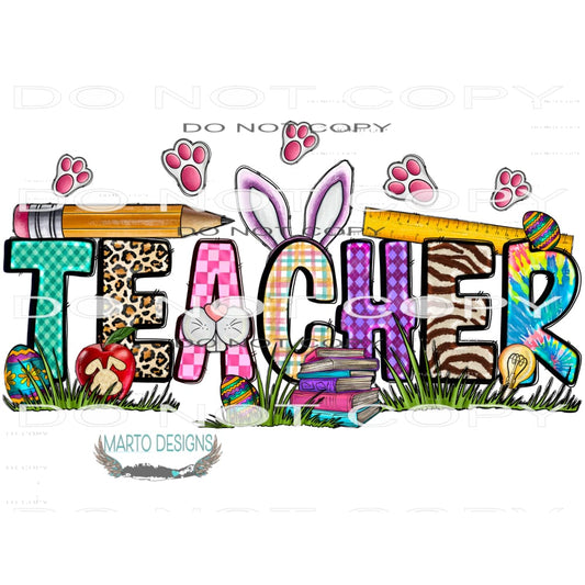 Easter Teacher #10061 Sublimation transfers - Heat Transfer