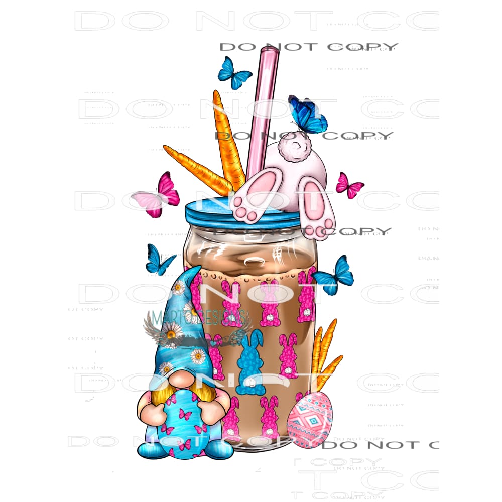 Eastern Coffee Cup With Gnome #8923 Sublimation transfers -