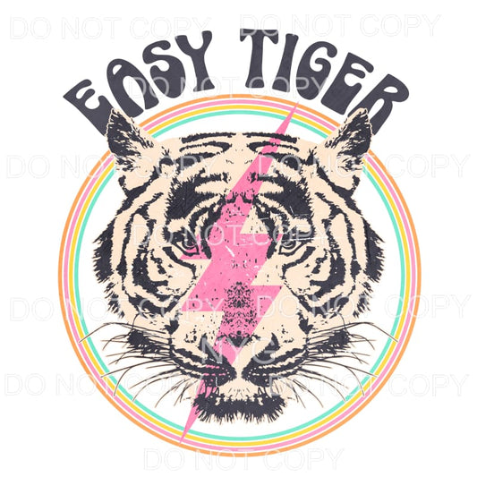 Easy Tiger Pink Lightning Bolt Sublimation transfers - Heat 