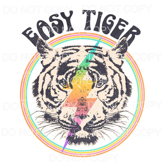 Easy Tiger Rainbow Lightning Bolt Sublimation transfers - 