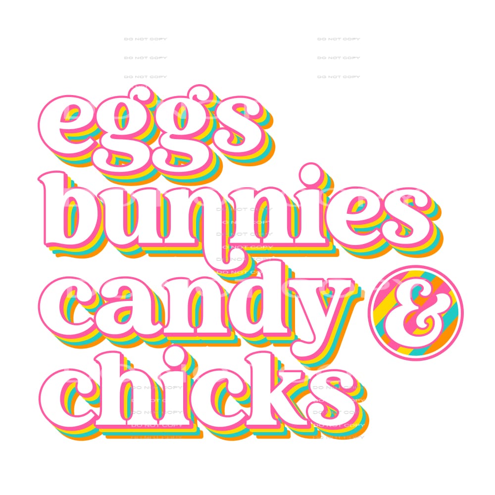 eggs bunnies candy & chicks #4260 Sublimation transfers - 